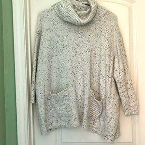 LOFT Petite Large cowl next poncho style sweater. Like New Condition! Worn once!